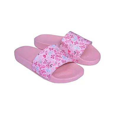 EUGENIE CLUB Flower Printed Sliders Women Super Soft Slippers for Women And Girls (Pink, numeric_3)