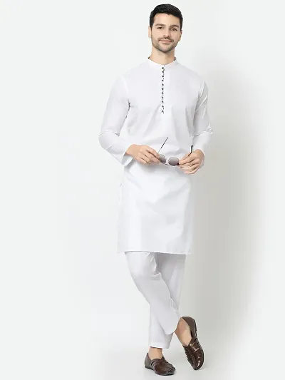 Stylish Fancy Designer Blend Kurta With Bottom Wear Set For Men