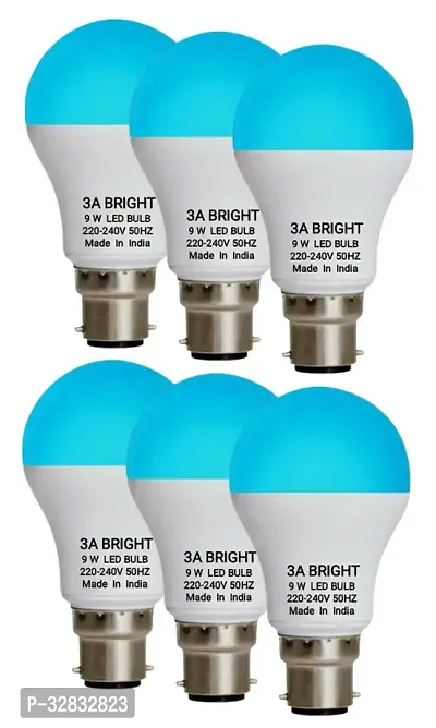 Bright 9 Watt B22 Round Color Led Bulb Combo-thumb0