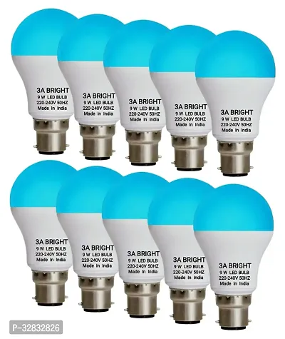 Bright 9 Watt B22 Round Color Led Bulb Combo