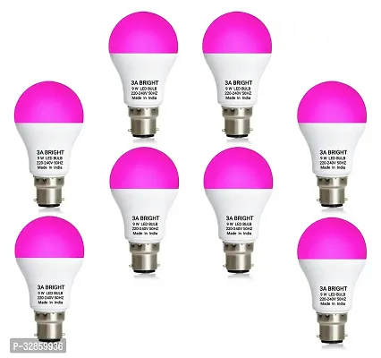 Bright 9 Watt B22 Round Color Led Bulb Combo-thumb0