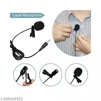Mini Collar Mic 3.5mm Microphone , Collar Tie Mic 2m Cable Length-thumb2
