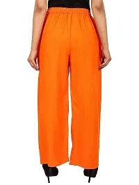 HUNGRY FASHIONS Palazzo For Womens | Plazzo Pant | Free Size Palazo | Orange-thumb2