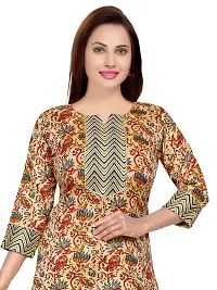 Gewaad Women's Cotton Blend Printed Straight Kurta with Pant (M, Black print)-thumb3