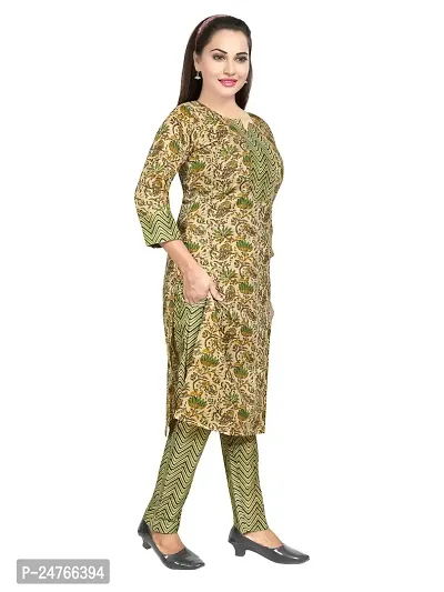 Gewaad Women's Cotton Blend Printed Straight Kurta with Pant (M, TO XXL print)-thumb2