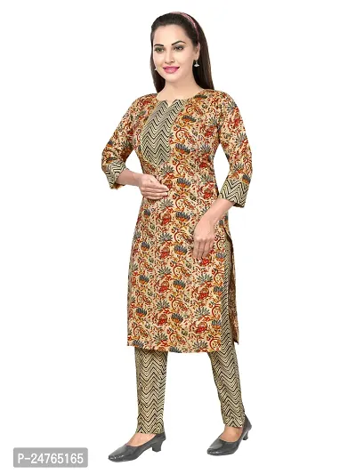 Gewaad Women's Cotton Blend Printed Straight Kurta with Pant (M, TO XXL print)-thumb5