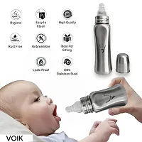 Stainless Steel Feeding Bottle for new born baby - 240 ml-thumb2