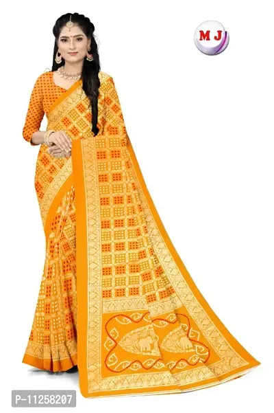 Alluring Orange Art Silk Self Pattern Women Saree with Matching Blouse