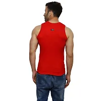 Comfy Multicoloured Cotton Solid Sleeveless Gym Vest For Men (Pack Of 2)-thumb1