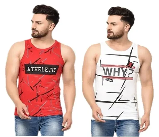 Comfy Sleeveless Gym Vest For Men (Pack Of 2)