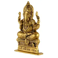 Great Art Metal Hindu God Ganesha/Ganpati or Chair Idol Sculpture (Medium)-thumb2