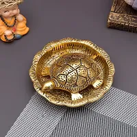 Great Art Rakhi  Gift Set for Brother [Gift Combo - | Rakhi for bhai and bhabhi with Feng Shui Tortoise On Plate Showpiece | 3 Rakhi Set Or vastu Tortoise Wishes Card and Roli Chawal-803-1-thumb2