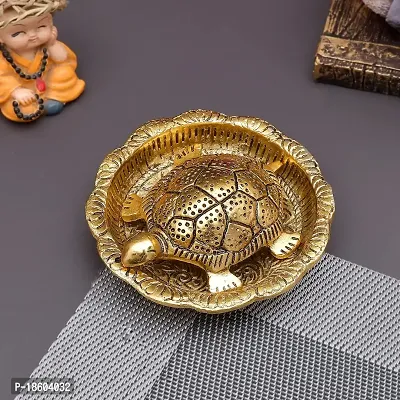 Great Art Rakhi  Gift Set for Brother [Gift Combo - | Rakhi for bhai and bhabhi with Feng Shui Tortoise On Plate Showpiece | 3 Rakhi Set Or vastu Tortoise Wishes Card and Roli Chawal-803-1-thumb3