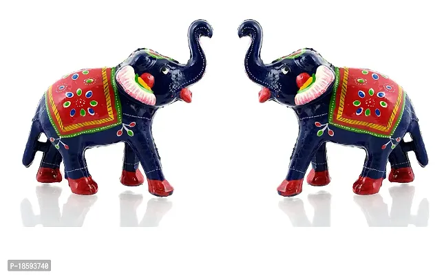 Great Art Enamel Work Decorative Elephant Pair Gift -133-thumb0