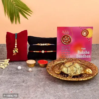 Great Art Rakhi Combo Set for Brother - Rakshabandhan Gift for Bhaiya Bhabhi -Tortoise Vastu Showpiece,-801-2-thumb2