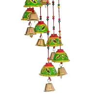 Great Art Set of 1 Garland Diwali Decorations Wall Door Hanging Toran with Bells Rajasthani Home Living Room Decoration(Pack of 1)Green-thumb2
