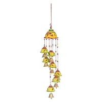 Great Art Set of 1 Garland Diwali Decorations Wall Door Hanging Toran with Bells Rajasthani Home Living Room Decoration(Pack of 1)Yellow-thumb1