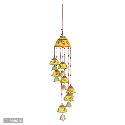 Great Art Set of 1 Garland Diwali Decorations Wall Door Hanging Toran with Bells Rajasthani Home Living Room Decoration(Pack of 1)Yellow-thumb2