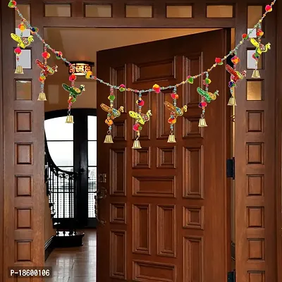 Great Art Door Hanging Bandanwar Toran - Diwali Decorations Items for Home Bandanwar Toran for Main Door (Multicolor, 88 cm)