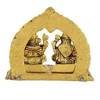 Great Art Metal Laxmi Ganesh On Multi Color Leaf for Home Decor and Gift Purpose(10 x11x 4 cm) (Gold-2)-thumb4