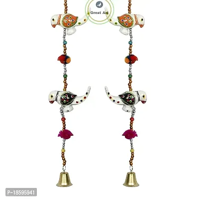 Great Art Hanging Wind Chimes for Home Positive Energy Balcony Home Decorative Items Wall Hanging Bells Decor for Living Room (Multicolour-2)-thumb2