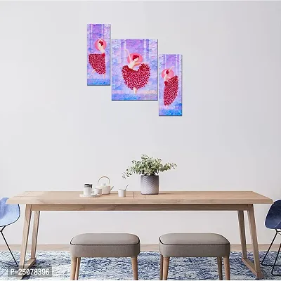 Great Art Wall Scenery for Living Room | Painting for Wall Decoration | 3D Painting for Bedroom | Scenery for Wall With Frames | Abstract Painting Set of 3(12 X 18 Inch)3LD44-thumb4