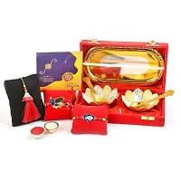 Great Art Rakhi Gift for Brother with Rakhi Gift Combo for Brother Best Gift (Rakhi with Double Bowl Set)-859-thumb1