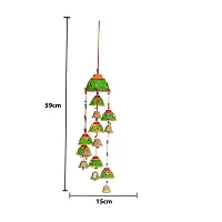 Great Art Set of 1 Garland Diwali Decorations Wall Door Hanging Toran with Bells Rajasthani Home Living Room Decoration(Pack of 1)Green-thumb3