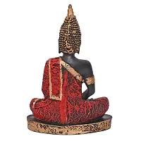 Great Art ?Polyresin Sitting Buddha Idol Statue Showpiece for Home Decor Diwali Decoration and Gifting,Red Black, 23CM 1Piece-thumb3