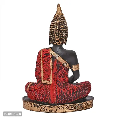 Great Art ?Polyresin Sitting Buddha Idol Statue Showpiece for Home Decor Diwali Decoration and Gifting,Red Black, 23CM 1Piece-thumb4