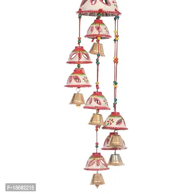 Great Art Set of 1 Garland Diwali Decorations Wall Door Hanging Toran with Bells Rajasthani Home Living Room Decoration(Pack of 1)White-thumb3