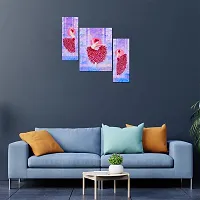 Great Art Wall Scenery for Living Room | Painting for Wall Decoration | 3D Painting for Bedroom | Scenery for Wall With Frames | Abstract Painting Set of 3(12 X 18 Inch)3LD44-thumb1