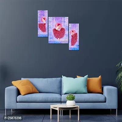 Great Art Wall Scenery for Living Room | Painting for Wall Decoration | 3D Painting for Bedroom | Scenery for Wall With Frames | Abstract Painting Set of 3(12 X 18 Inch)3LD44-thumb2