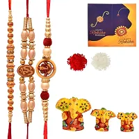 Great Art Rakhi Gift for Brother, Rakhi with Lord Ganesha Idol Combo Set | Best Rakhi for Brother | Pack of 5 (3 Rakhi, 1 Ganesh Idol, 1 Greeting Card, 1 Roli Chawal Pack)-100-4-thumb1