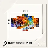 Great ArWall Scenery for Living Room | Painting for Wall Decoration | Wedding Gift for Couples | 3D Painting for Bedroom | Scenery for Wall With Frames | Abstract Painting Set of 5 (75x43 cm)M602-thumb4