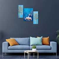 Great Art Wall Scenery for Living Room | Painting for Wall Decoration | Wedding Gift | 3D Painting for Bedroom | Scenery for Wall With Frames | Abstract Painting Set of 3(12 X 18 Inch)3AN53-thumb1