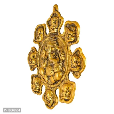 Great Art Ganesha Astavinayaka 8 Avatar of Lord Ganesh Hanging in Gold Finish?(28 x 1.5 x 18 cm)-thumb3