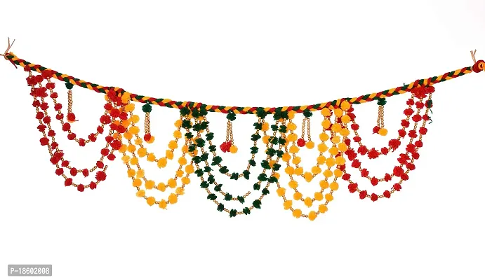 Great Art Door Hanging Bandanwar Toran - Door Hanging Toran Bandhanwar for Home, Entrance Door, Mandir, Puja Room - Diwali Decorations Items for Home Multicolor(96.5 cm X 12.5 cm)-Hcf-410