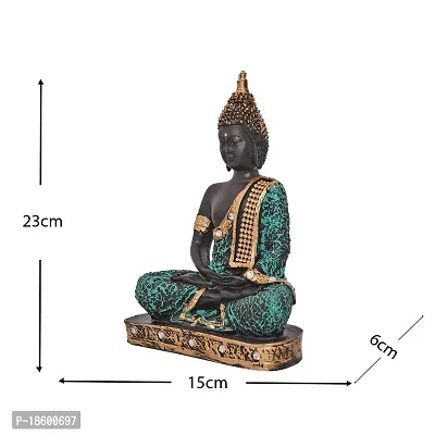 Great Art ?Polyresin Sitting Buddha Idol Statue Showpiece for Home Decor Diwali Decoration and Gifting-HDB- 1005-thumb5