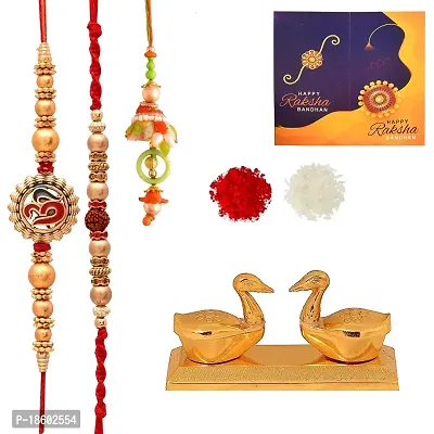 Great Art Rakhi Combo Set for Brother - Rakshabandhan Gift for Bhaiya Bhabhi -Kumkum Box for Gifting-901-3-thumb2