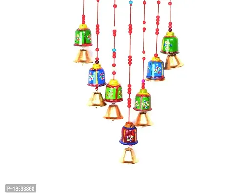 DECORVAIZ Wooden Handcrafted Windchime - 18 inch, Multicolor-thumb3