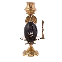 Great Art Shiva Lingam Abhishek Patra with Trishul and Nag Metal Showpiece, Black-thumb1