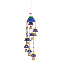 Great Art Set of 1 Garland Diwali Decorations Wall Door Hanging Toran with Bells Rajasthani Home Living Room Decoration(Pack of 1)Blue-thumb1