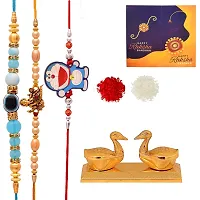 Great Art Rakhi Combo Set for Brother - Rakshabandhan Gift for Bhaiya Bhabhi -Kumkum Box for Gifting-901-1-thumb1