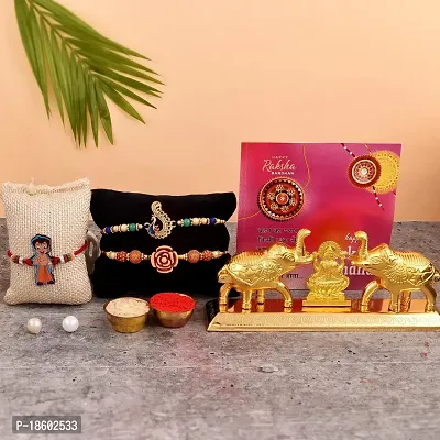 Great Art Rakhi Combo Set for Brother - Rakshabandhan Gift for Bhaiya Bhabhi -Kumkum Box for Gifting-901-4