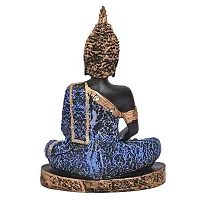 Great Art ?Polyresin Sitting Buddha Idol Statue Showpiece for Home Decor Diwali Decoration and Gifting,Blue White Black, 23CM 1Piece-thumb3