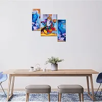 Great Art Wall Scenery for Living Room | Painting for Wall Decoration | Wedding Gift for Couples | 3D Painting for Bedroom | Scenery for Wall With Frames | Abstract Painting Set of 3(12 X 18 Inch)3G11-thumb3