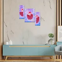 Great Art Wall Scenery for Living Room | Painting for Wall Decoration | 3D Painting for Bedroom | Scenery for Wall With Frames | Abstract Painting Set of 3(12 X 18 Inch)3LD44-thumb2