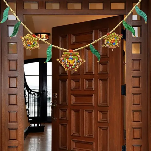 Great Art Door Hanging Bandanwar Toran - Diwali Decorations Items for Home Bandanwar Toran for Main Door (Multicolor, 88 cm)