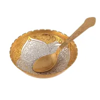 Great Art Rakhi Gift Hamper for Brother  Gift for Brother and bhabhi [Rakhi for Brother Combo - Rakhi with Brass Bowl with Velvet Box, Tilak Material  Greeting Card]GADH-02-805-thumb3